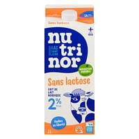 2L lactose free milk 2% Nutrinor, Made with Nordic milk