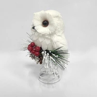 Holiday Time 6" White Owl Mini Christmas Tree Topper