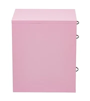 OSP Designs 22” Pink Metal File Cabinet