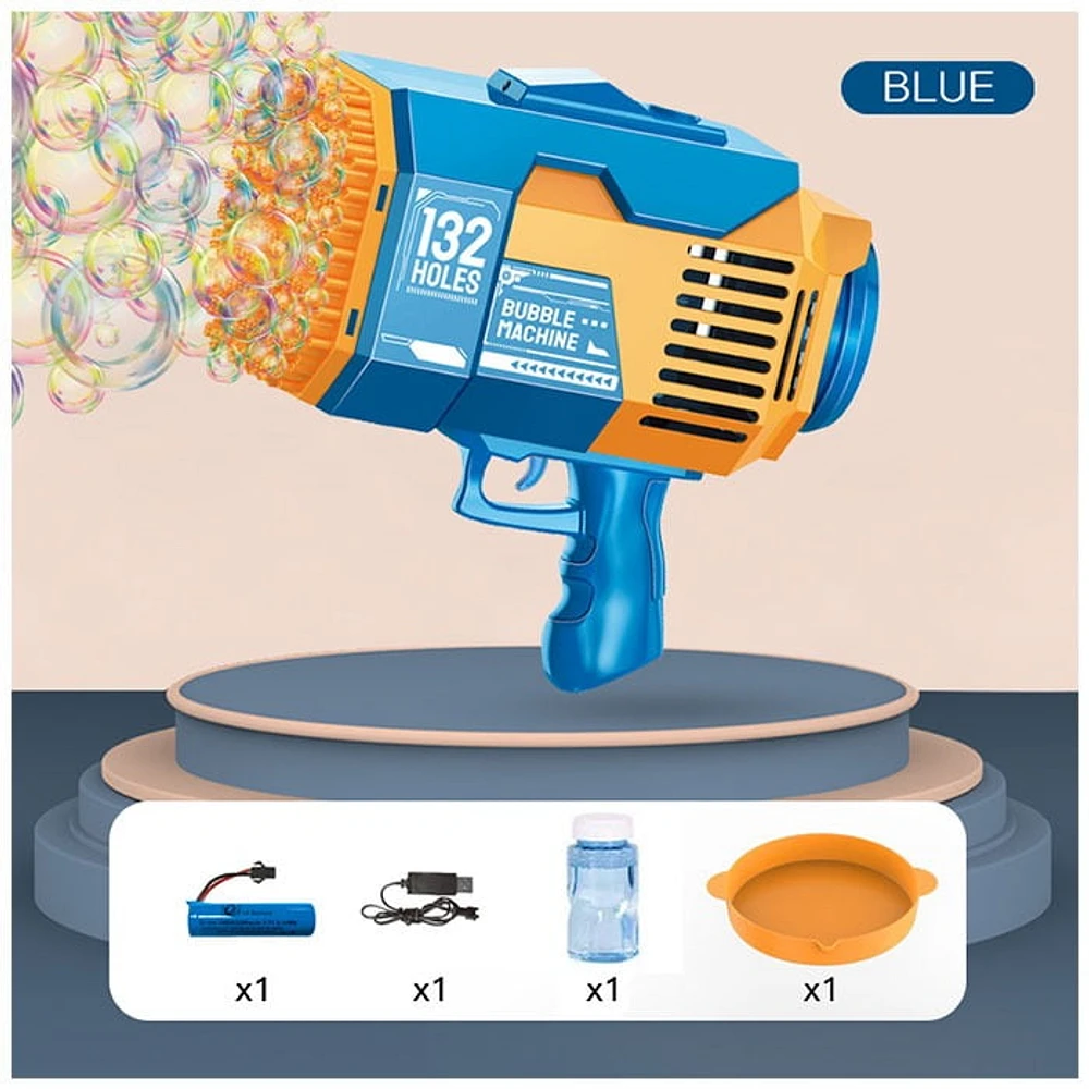 Tradeopia Pistolet à Bulles Dinosaure - Bleu Jouet Interactif à Bulles pour Enfants Jeu Extérieur Amusant à Thème Dinosaure Parfait pour Fêtes et Événements