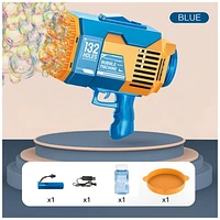 Tradeopia Pistolet à Bulles Dinosaure - Bleu Jouet Interactif à Bulles pour Enfants Jeu Extérieur Amusant à Thème Dinosaure Parfait pour Fêtes et Événements