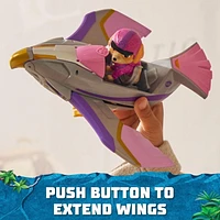 PAW Patrol Jungle Pups, Skye's Falcon Vehicle, Avion à réaction avec figurine à collectionner, jouets pour les garçons et les filles à partir de 3 ans