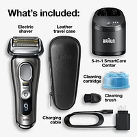 Rasoir électrique rechargeable Series 9 Pro 9465cc pour hommes, peau sèche et mouillée, système Nettoyage et recharge