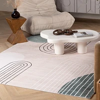 Rug Branch Eclipse Mid-Century Modern Indoor Area Rug, Beige Green, Abstract - Living Room, Bedroom, Dining Room, and Office