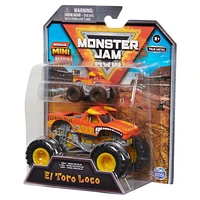 Monster Jam, Monster truck officiel en métal moulé El Toro Loco à l'échelle 1:64, avec mini-véhicule collector à l'échelle 1:87 en cadeau, jouets pour filles et garçons à partir de 3 ans