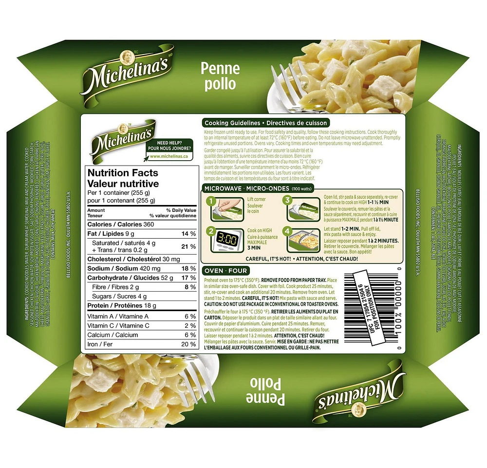 Michelina's Penne pollo 255 g