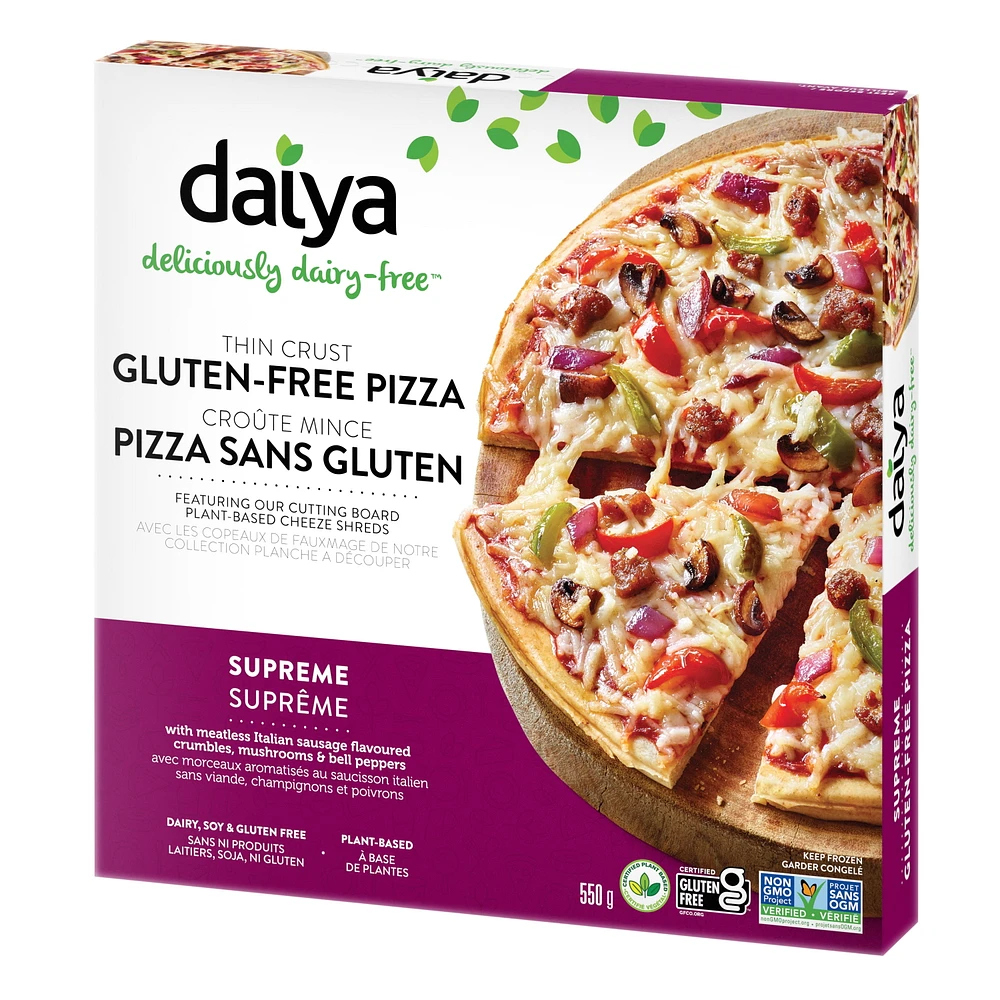 Daiya Dairy Free Gluten Free Supreme Pizza, 550 g