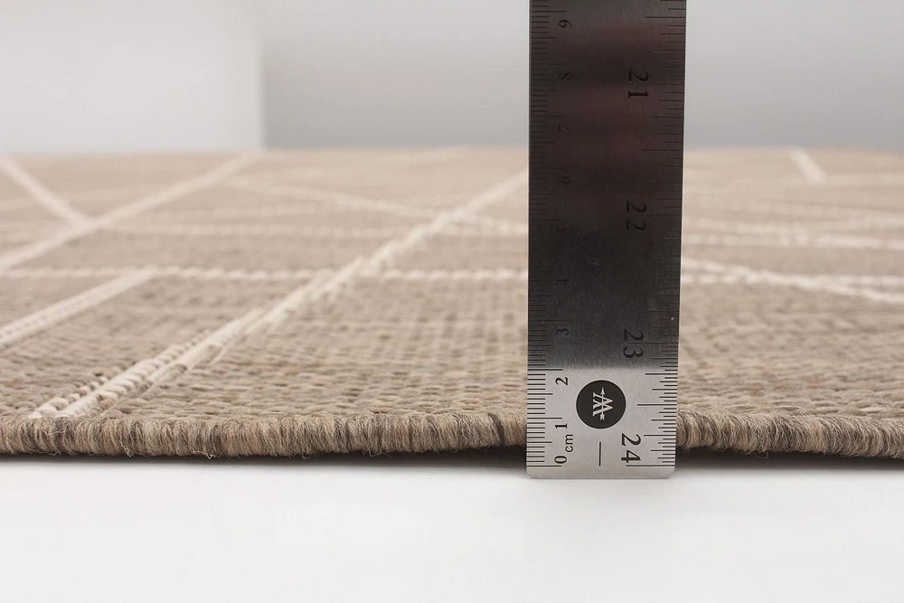 ECARPET Indoor Outdoor Area Rug for Patio, Deck, Living Room Sisal Abstract Collection