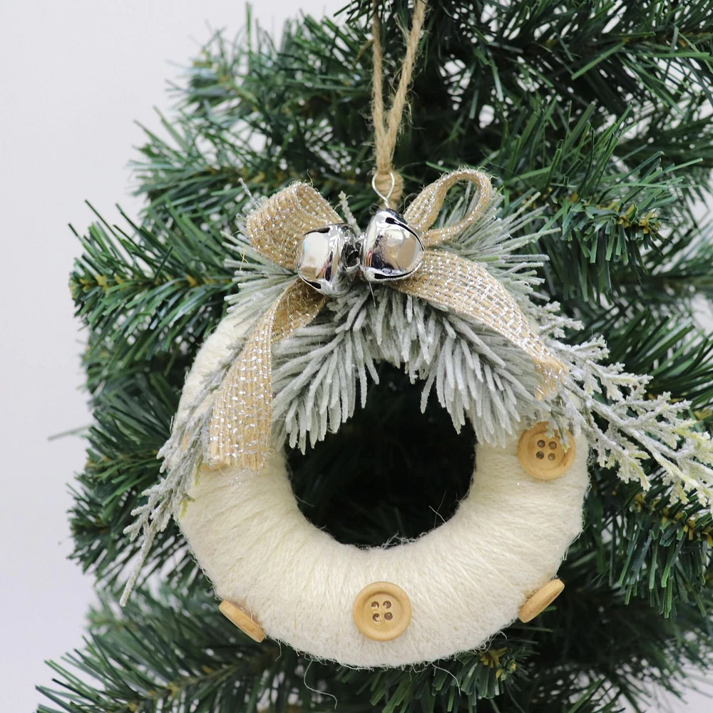 ORNEMENT COURONNE BLANCHE
