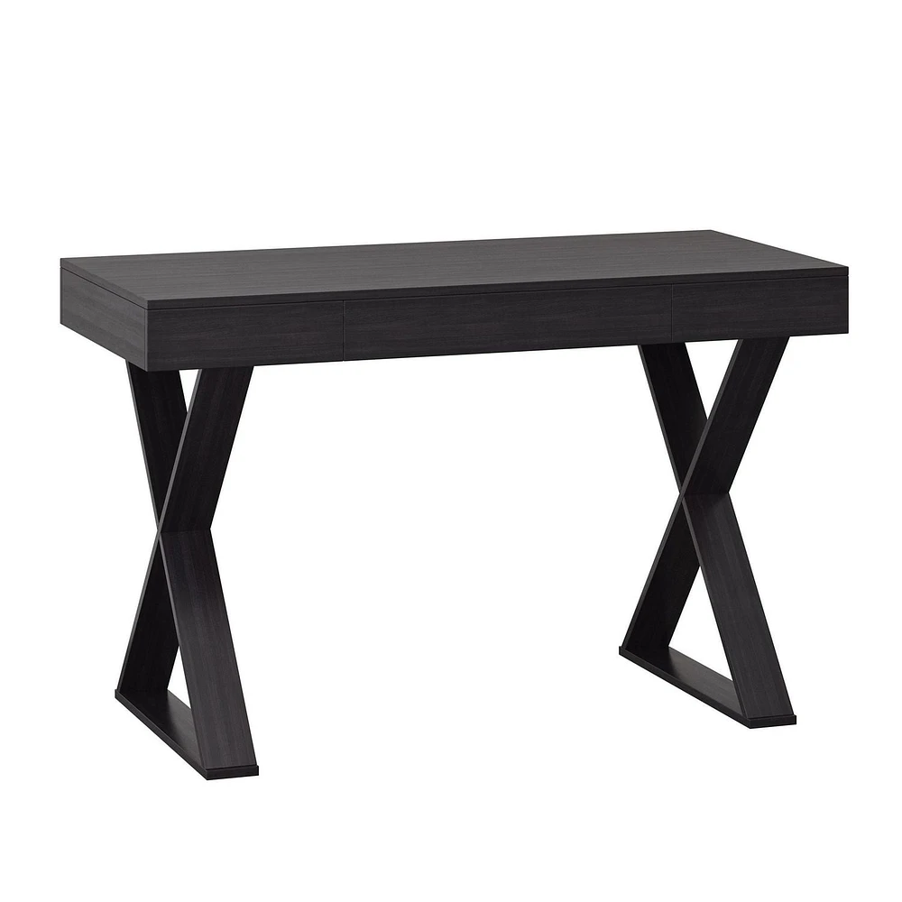CorLiving Folio Rich Brown Cross Leg Farmhouse Desk