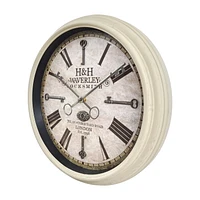 Hometrends Horloge murale blanche à clés