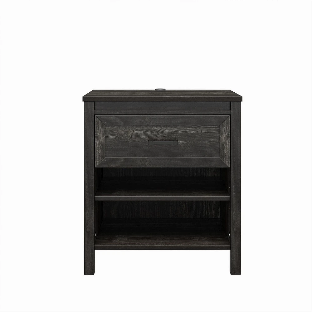 Table de chevet Beaumont d’Ameriwood Home, chêne noir