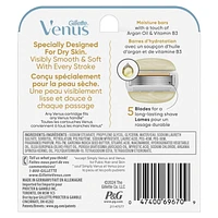 Lames de rasoir Venus HydraGlisse pour femmes, avec barres de gel à raser intégrées, 6cartouches de rechange 6CT