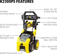 Nettoyeur haute pression électrique Karcher K2300PS avec buses turbo, 15°, 40° et savon