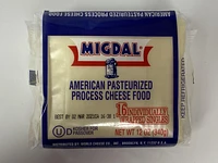 MIGDAL American Pasteurized Process Cheese Food, Migdal 16 Slice White cheese