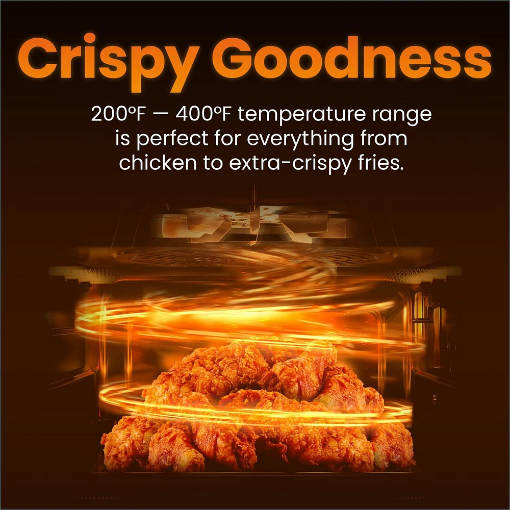 Chefman 2L (2 Qt) Compact Air Fryer w/ Digital Display and Shake Reminder - Grey, New