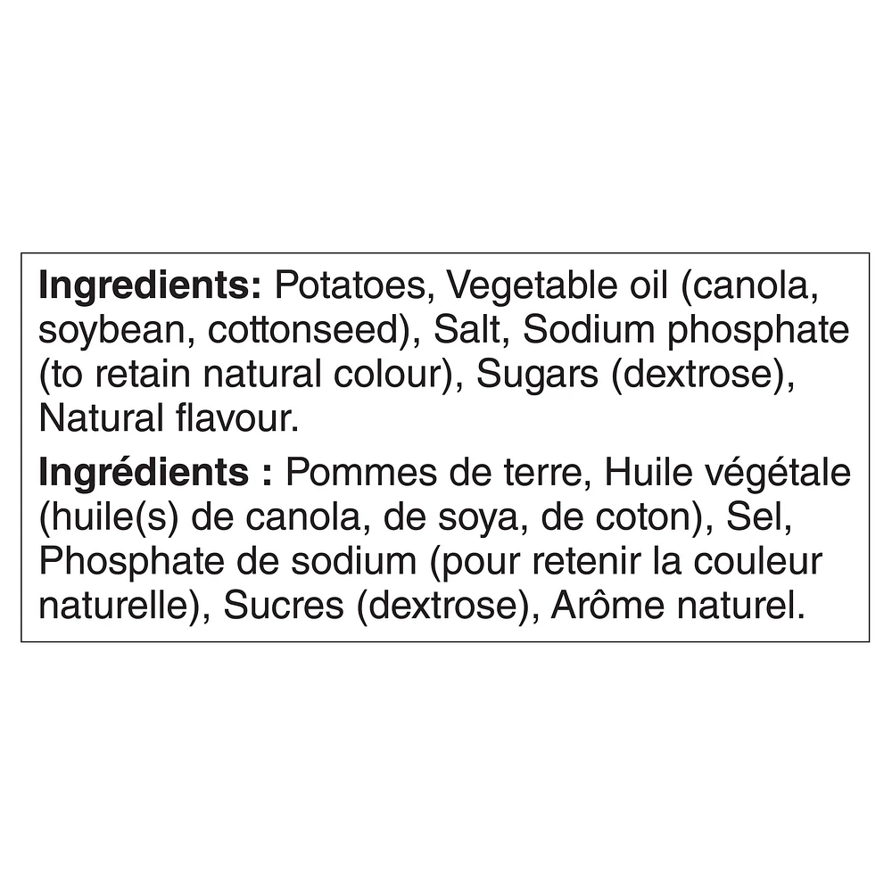 Galettes de pommes de terre classiques McCainᴹᴰ, Fabriqué au Canada à partir d'ingrédients canadiens et importés Paquet de 20