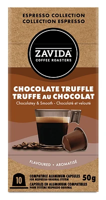Zavida Chocolate Truffle Espresso capsules (10), ZAVIDA CHOCTRUFPODS