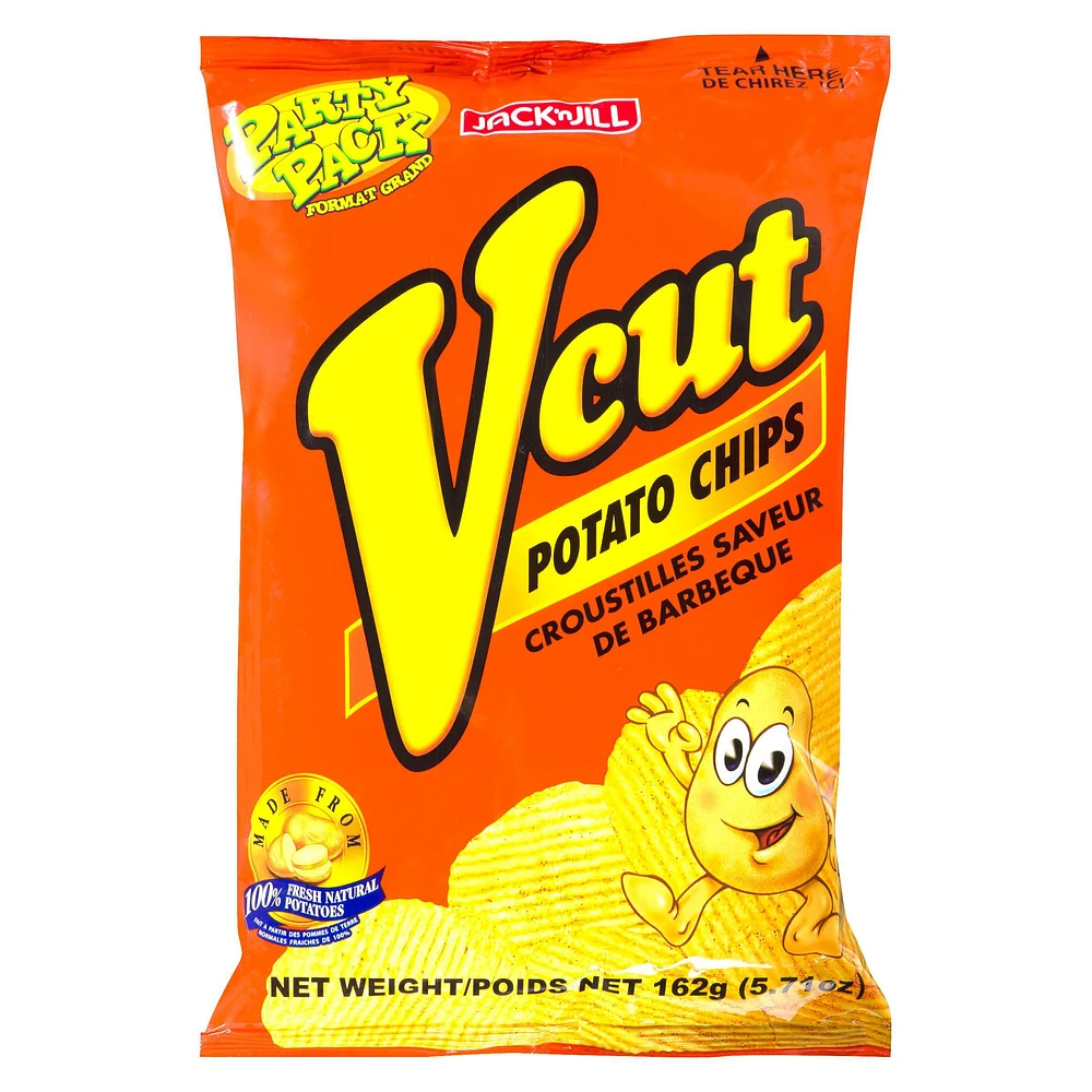 Vcut Potato chips BBQ Party Pack 162g