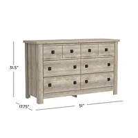 Commode à 6 tiroirs en bois Living Essentials par Hillsdale Addison
