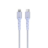 iHome Durastrain 6ft Lightning to USB Type-C Cable - White