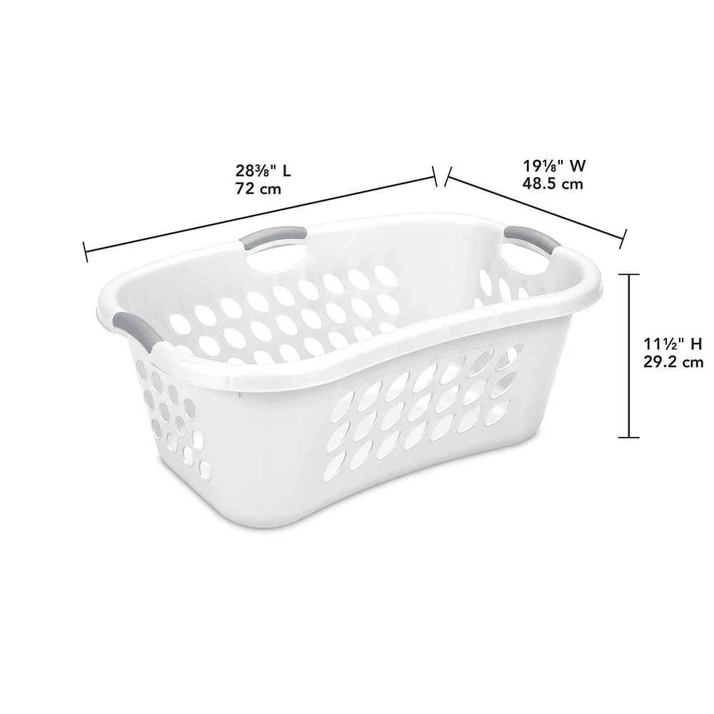 Sterilite Panier à Linge Ergonomique 70L - Blanc 70L