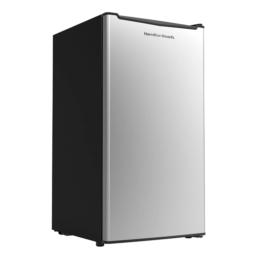 Hamilton Beach réfrigérateur compact de 3,3 pied cubes, Aspect inox Réfrigérateur Compact de 3,3 pied cubes