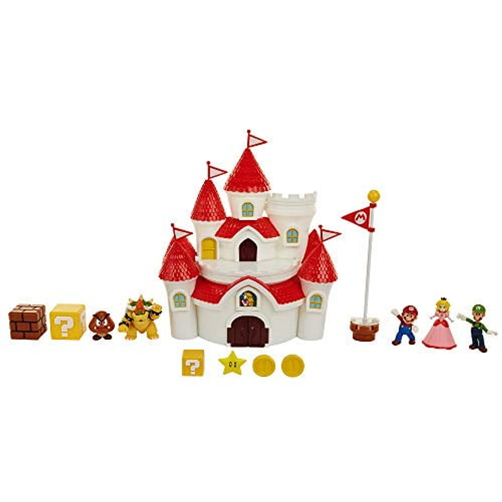 Nintendo Super Mario Deluxe Champignon Château de Royaume Playset, Inclut 5 Figurines!