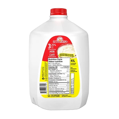 Scotsburn Lait homogénéisé 3,25 % 4L