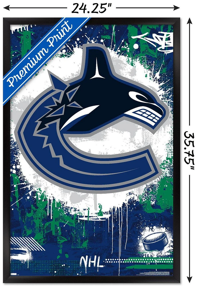 NHL Vancouver Canucks - Maximalist Logo 23 Wall Poster, 22.375" x 34"