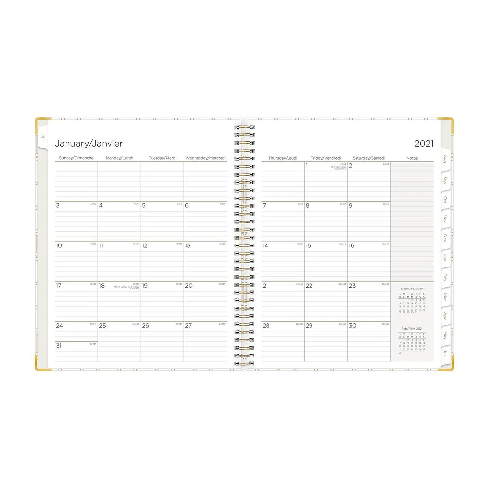 Blue Sky Sheridan Gold Medium Daily/Monthly Planner for 2021