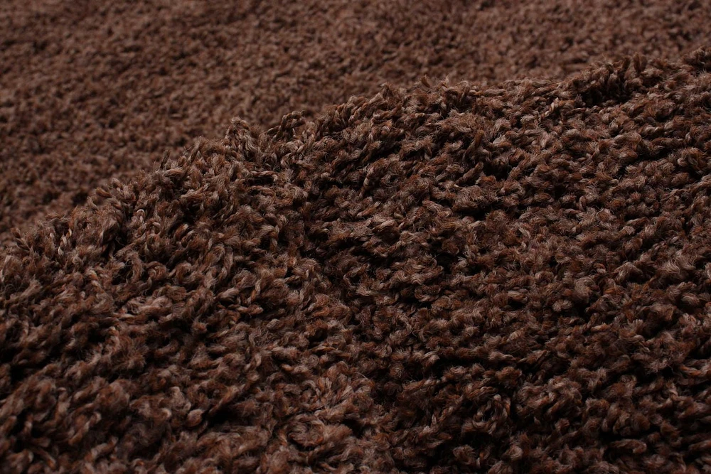 ECARPET Lotus Mod Dark Brown Shag 4'0" x 5'8"