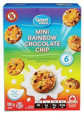 Mini Rainbow Chocolate Chip Cookies, 180 g