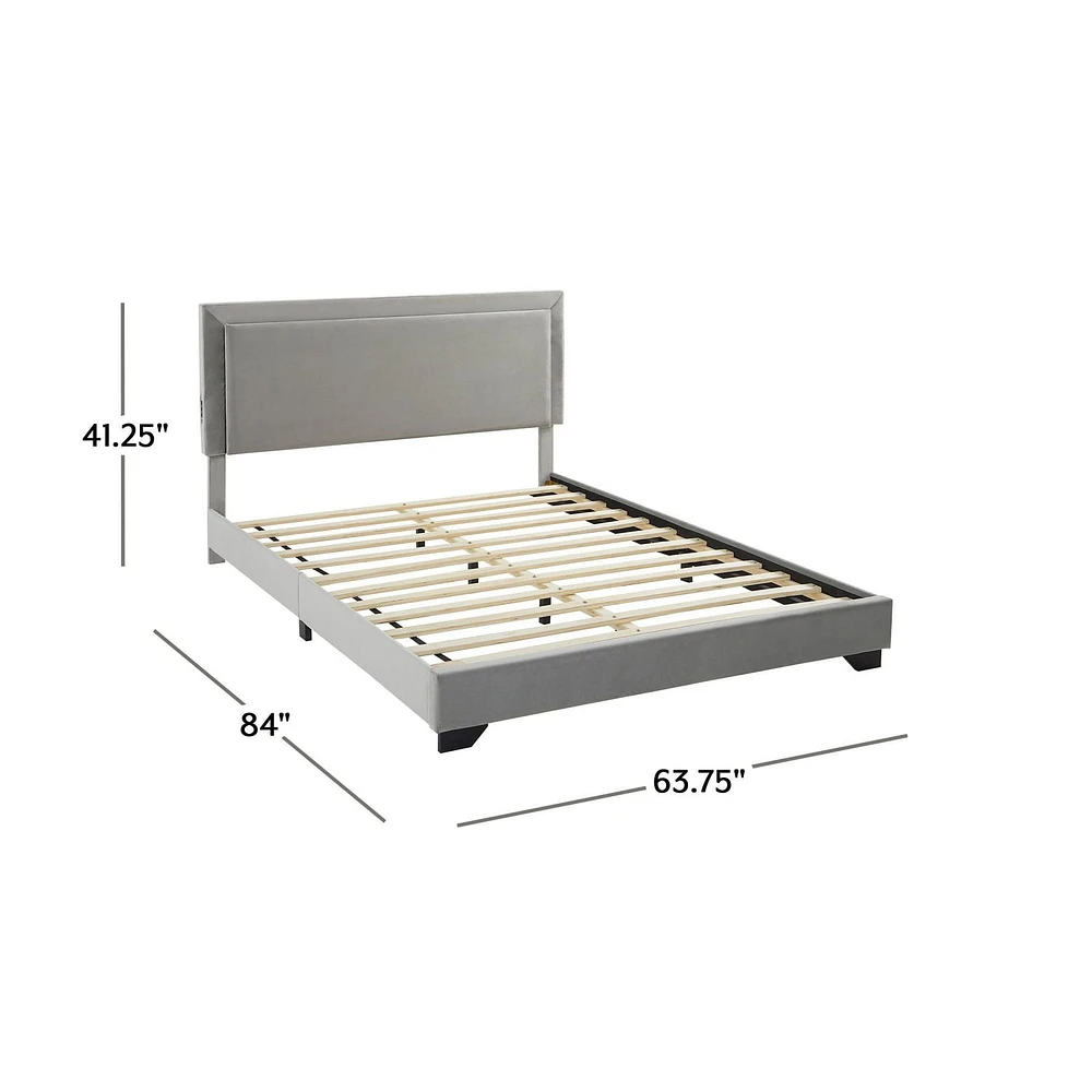 Lit rembourré complet Anchorage avec lumières LED et USB, par Hillsdale Living Essentials