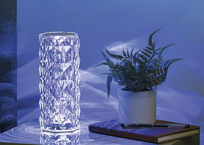 Merkury Innovations 8.5" Tall Diamond LED Touch Lamp Lampe d'ambiance multicolore sans fil Lampe tactile LED diamant