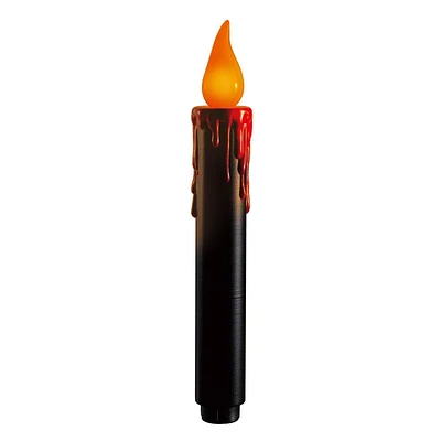 Way to Celebrate Halloween 7-Inch Battery-Operated Black Hanging Candles, with Orange Flickering LED Bulb, 4-Count