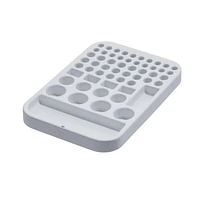 iDesign Gray Eco BPA-Free Recycled Plastic Divided Battery Organizer Insert - 7.6" x 11.1" x 1"