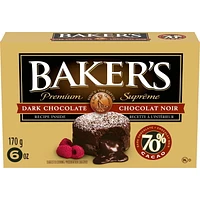 Baker's Premium 70% Dark Chocolate Baking Bar, 170g