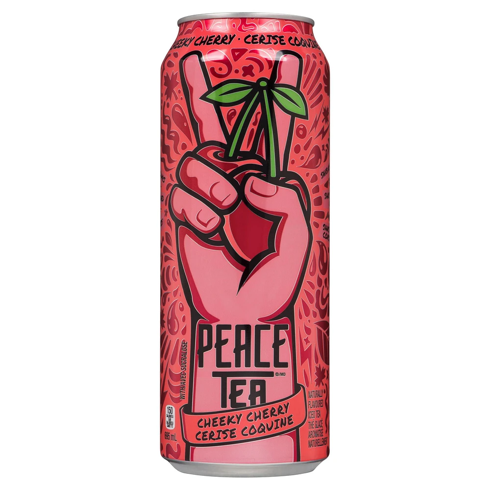 Peace Tea Cheeky Cherry Can, 695 mL, singles, 695 mL