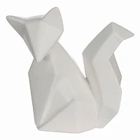Holiday Time Décor Animal de renard en céramique blanche de 14cm