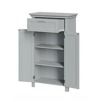 Somerset Collection Maison RiverRidge® Armoire sur pieds à une porte, 23,6 po. (larg) x 40,25 po. (haut) x 11,81 po. (prof), gris