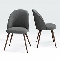 Homycasa Lot de 2 chaises de salle à manger – Rembourrage en tissu à dossier haut pour îlot de cuisine et salle à manger
