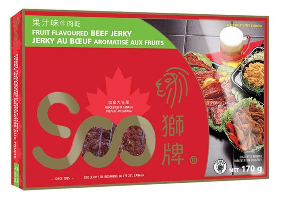 Jerky Au Boeuf Aromatise Aux Fruits