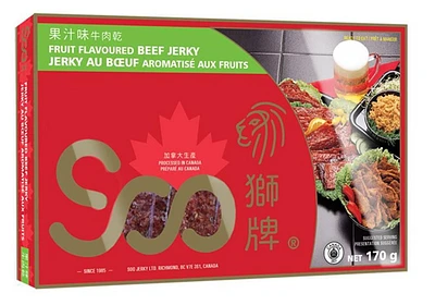 Jerky Au Boeuf Aromatise Aux Fruits