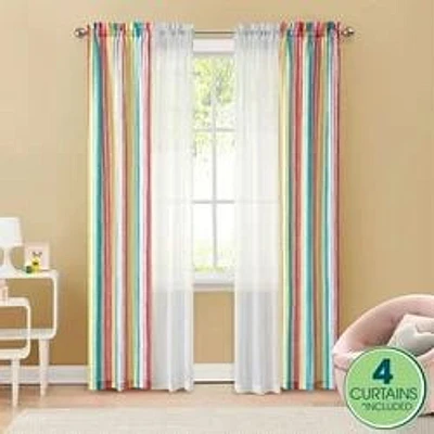 Ensemble de 4 panneaux de rideaux Your Zone, 27,5" x 84