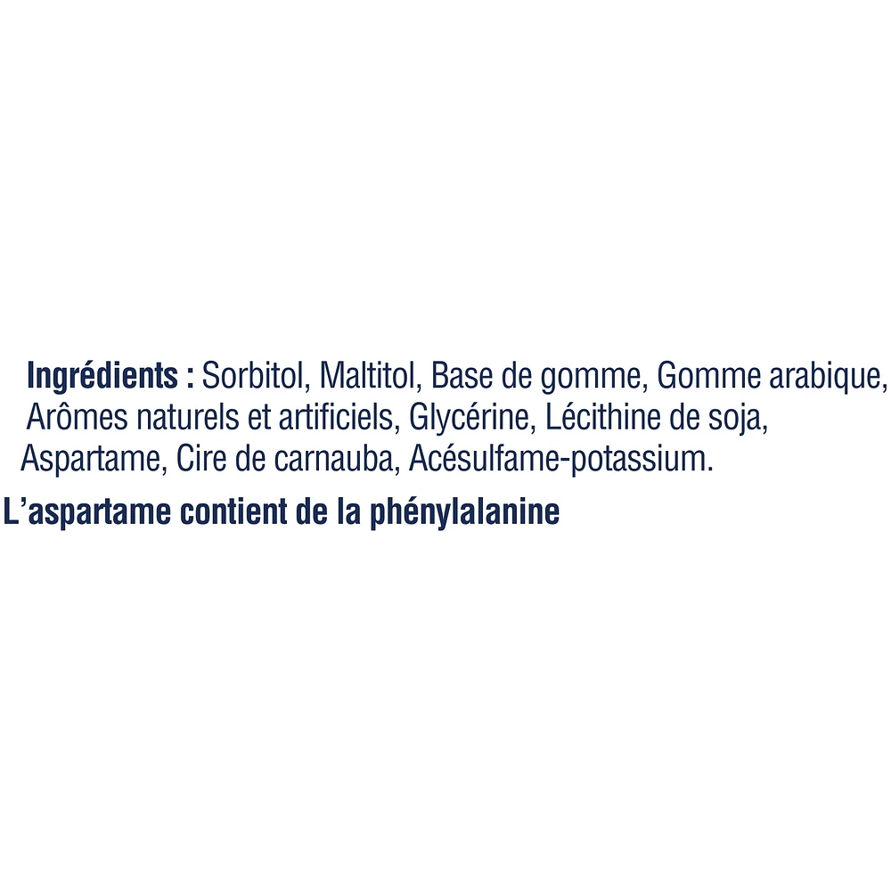 EXCEL, Menthe forte, gomme à mâcher sans sucre, 18 morceaux, 3 emb. Emballages de 3, 18 morceaux