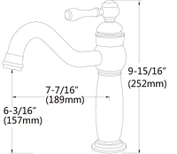 American Imaginations AI-29480  Ensemble de robinet en laiton sans plomb approuvé par CUPC à 1 trou de couleur nickel brossé - Drain incl.