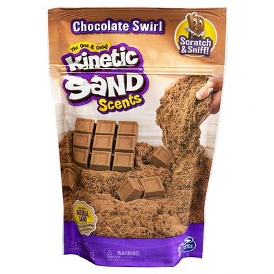 Kinetic Sand Scents, 8oz Chocolate Swirl Scented Kinetic Sand, for Kids Aged 3 and Up