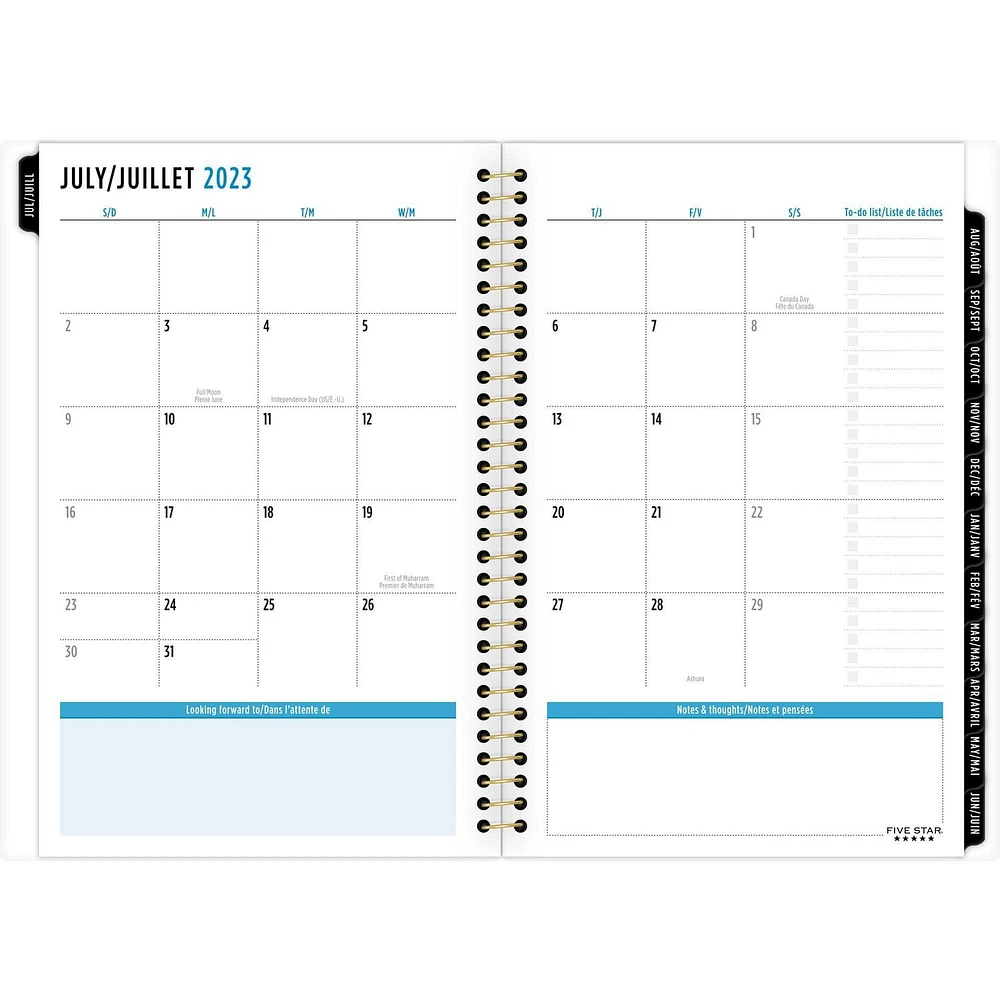 Five Star® Daisy Small Academic Weekly/Monthly Planner