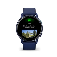 Montre intelligente GPS et tracker d'activité Garmin vívoactive® 5 - Bleu marine
